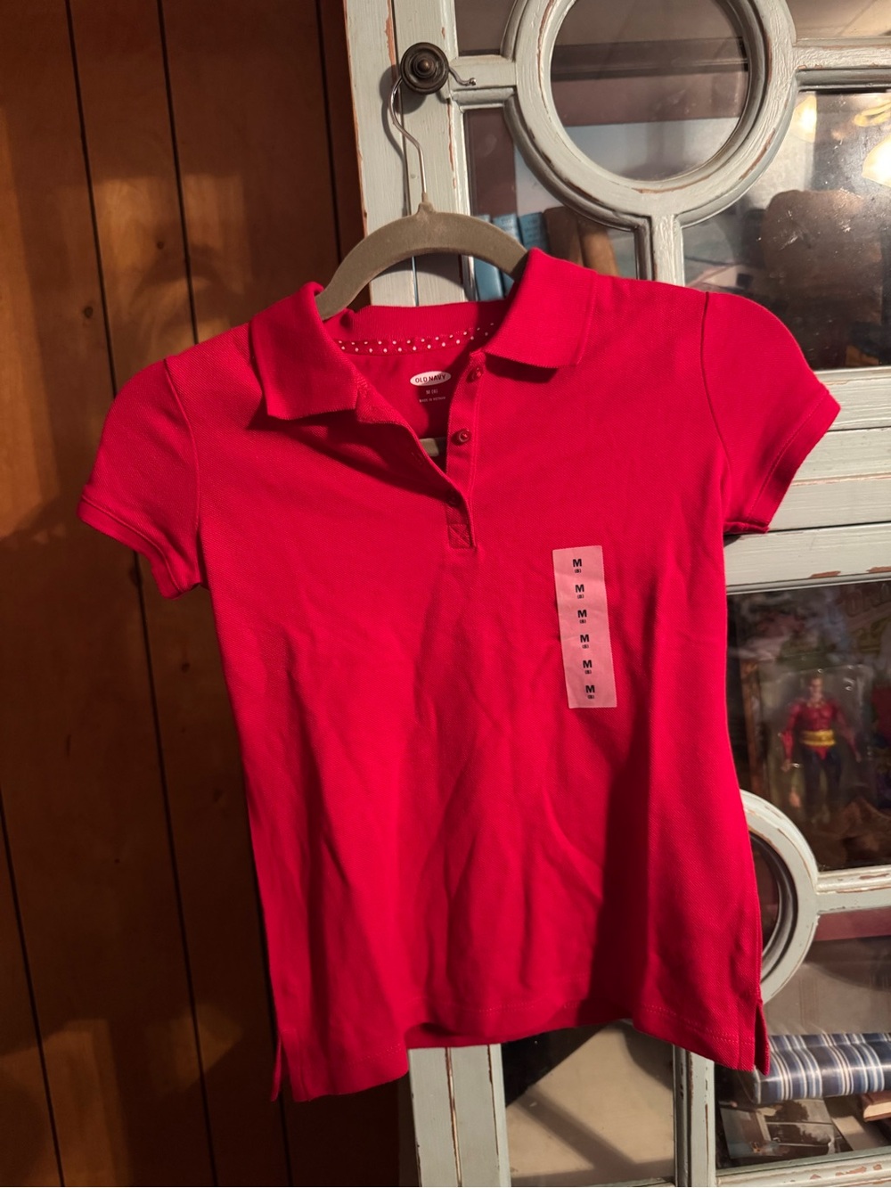 Girls' Short Sleeve Polo Shirt - Red NWT